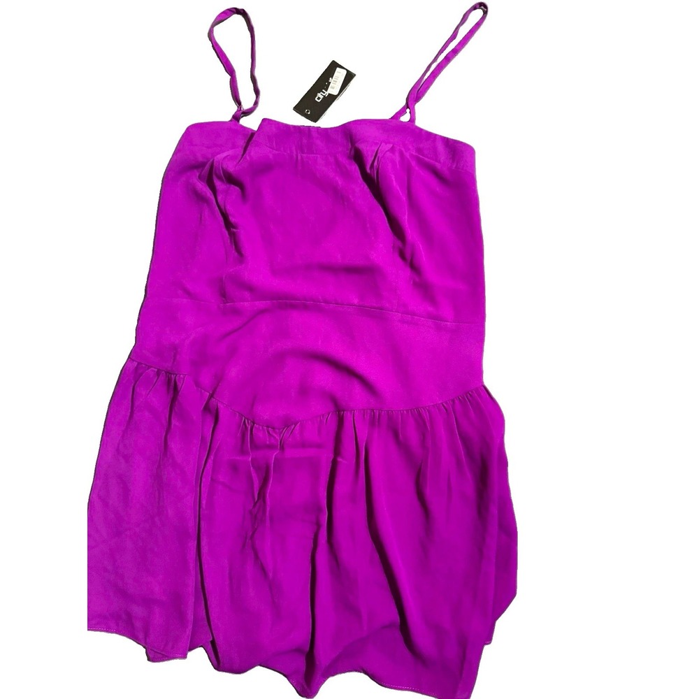 NWT City Chic Addison Playsuit Romper Purple S/16 Plus Size Spaghetti Strap Pepl
